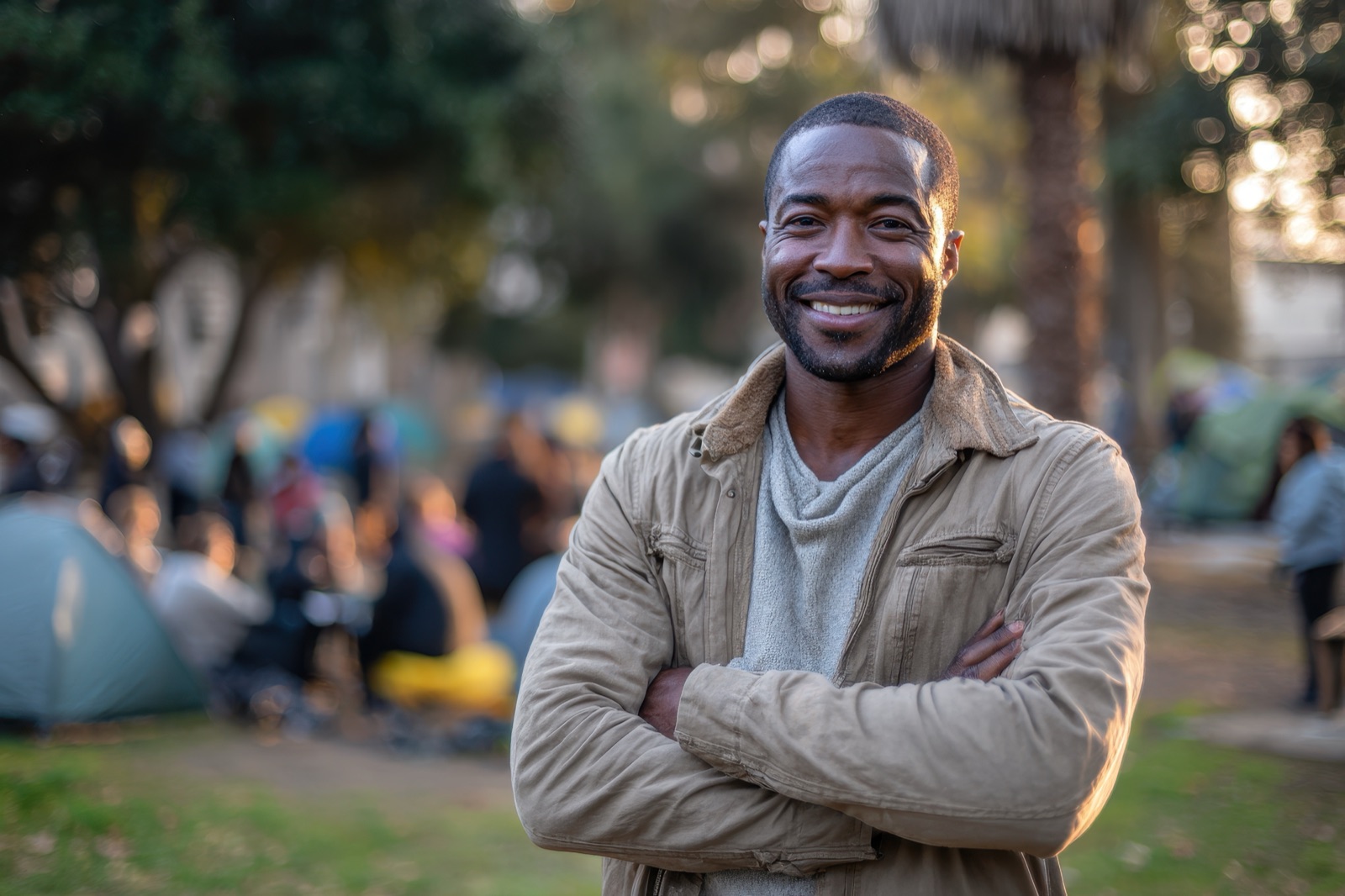 A man smiling with confidence after finding recovery